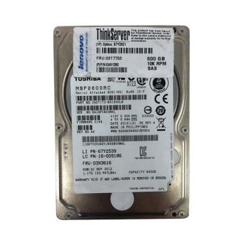 03X3616 - Lenovo 600GB 10000RPM SAS 6Gb/s 64MB Cache 2.5-inch Hard Drive for ThinkServer RD640 and RD530