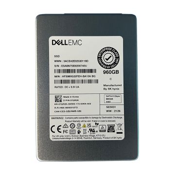 07GR2K - Dell 960GB SATA 6Gb/s Hot Swap Mixed Use TLC 2.5-inch Solid State Drive (SSD) with Tray for PowerEdge G13