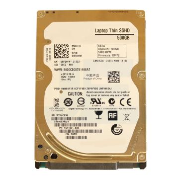 0RFDHW - Dell 500GB 5400RPM SATA 6GB/s 64MB Cache 8GB MLC NAND SSD (SED-FIPS 140-2) 2.5-inch Hybrid Hard Disk Drive
