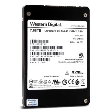0TS1963 - WD HGST Ultrastar DC SN640 7.68TB PCI-Express 3.1 x4 NVMe TLC U.2 2.5inch Solid State Drive (SSD)