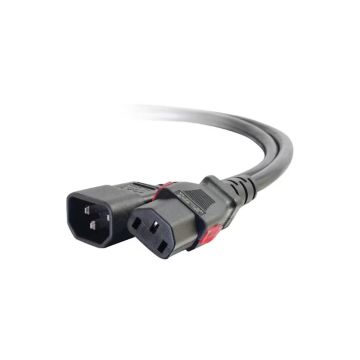 10359 - C2G 3Ft Locking C14 To C13 10A 250V Power Cord Black
