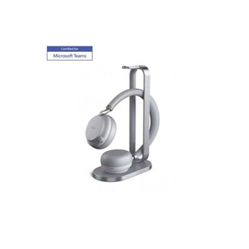 1208611 - Yealink Headset BH72 with Charging Stand Teams Light Gray USB-A Bluetooth