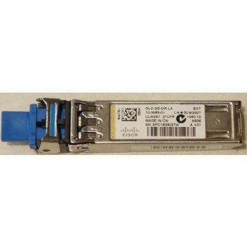 GLC-GE-DR-LX= - Cisco Single-mode 1Gbps 1000Base-LX Fiber 10km 1310nm Duplex LC Connector SFP Transceiver Module