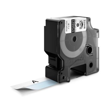 1734821 - Dymo Rhino 1X1 White Vinyl Self Lam