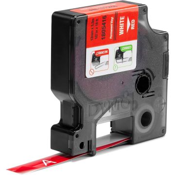 1805416 - Dymo Rhino 1/2In Red Vinyl-12Mm