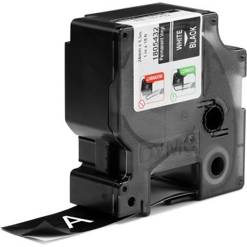 1805432 - Dymo Rhino 1In Black Vinyl-24Mm