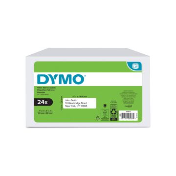2050813 - Dymo Dy Lw 1-1/8In X 3-1/2In Wht Adr 350Ct 24Pk (30252)