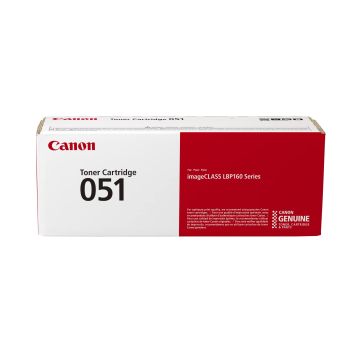 2168C001 - Canon 051 Black Toner Cartridge - For Use With Lbp162Dw, Mf264Dw, Mf267Dw, Mf269Dw, Mf