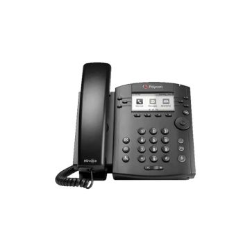 2200-48300-019 - Polycom VVX 301 6-Lines Dual-Port Ethernet 2.4-inch LCD IP Phone