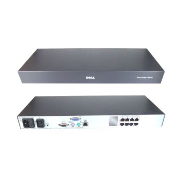 221-8096 - Dell PowerEdge 180AS 8-Ports 1GbE Ethernet Desktop KVM Console Switch