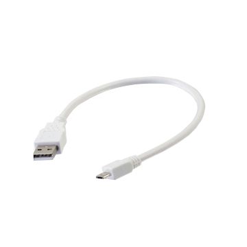 27441 - C2G C2G 1Ft Usb 2.0 A To Micro-Usb B Cable White - 1 Usb Cable - 1 Foot Usb A To Usb