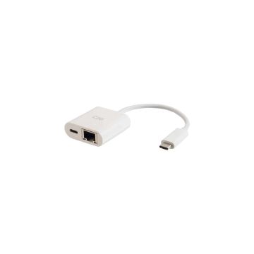 29748 - C2G C2G Usb C Ethernet Adapter With Power - White