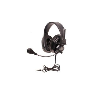 3066BKT - Ergoguys Califone Stereo Headset Black W/To Go Plug. Headsets Adjustable Headstrap With C