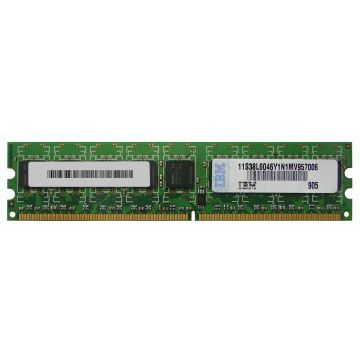 38L6046 - IBM 1GB 667MHz DDR2 PC2-5300 Unbuffered ECC CL5 240-Pin DIMM Dual Rank Memory