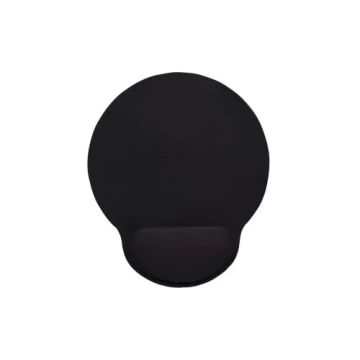 434362 - Manhattan - Strategic Wrist-Rest Black Mouse Pad