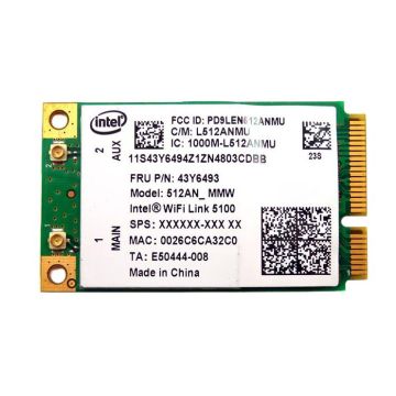 43Y6493 - IBM 5100 Wi-Fi Link 802.11a/b/g/n Wireless LAN Card
