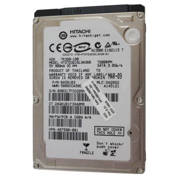 487580-001 - HP 160GB 7200RPM SATA 3Gb/s 2.5-inch Hard Disk Drive