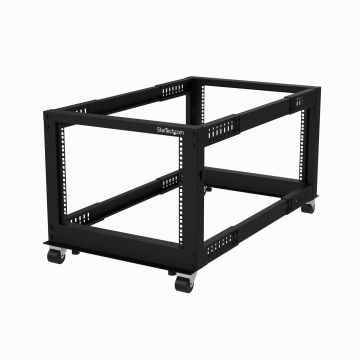 4POSTRACK8U - Startech 8U Open Frame Server Rack W/ Adjustable Mounting Depth Of 22In-40In & 18In Tall