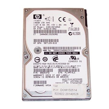 518216-002 - HPE 146GB 15000RPM SAS 6Gb/s SFF Dual Port 2.5-inch Hard Drive (Clean pulls)