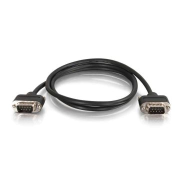 52167 - C2G 10Ft Serial Rs232 Db9 Null Modem Cable With Low Profile Connectors M/M - In-Wall