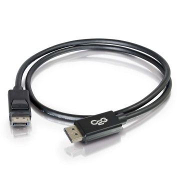 54423 - C2G 1Ft Displayport Cable With Latches 8K Uhd M/M - Black