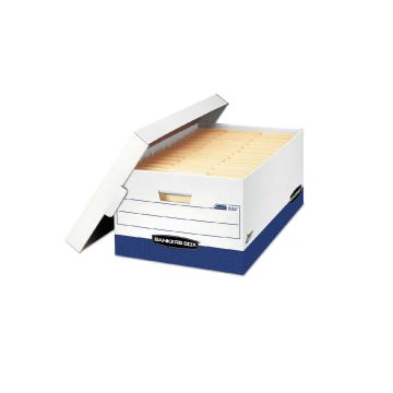 63201 - Fellowes Bankers Box Presto Heavy-Duty Instant Assembly File Storage Boxes, Lift-Off Lid,