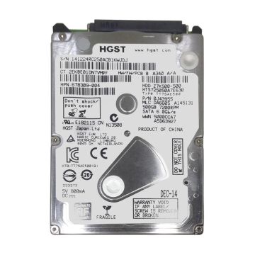 678309-004 - HP 500GB 7200RPM 32MB Cache SATA 6Gb/s 2.5-inch Hard Disk Drive