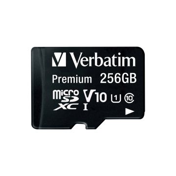 70364 - Verbatim Americas 256Gb Class 10 Memory Card W/Adapter