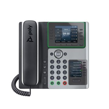 89B55AA#ABA - HP Poly Edge E450 8-Lines Dual-Port Ethernet 3.5-inch LCD Wi-Fi VoIP Phone