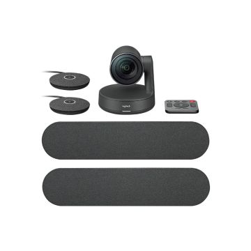 960-001225 - Logitech Rally 4K Ptz Camera, Rally Speakers(2) Mic Pods (2), Table Hub, Display Hub, Rem