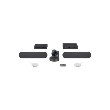 960-001398 - Logitech Rally 4K Ptz Camera, Rally Speakers(2) White Mic Pods (2), Table Hub, Display Hu