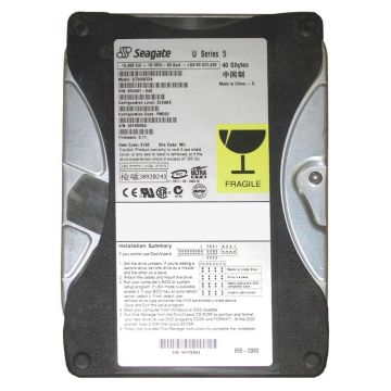 9R4007-040 - Seagate U5 40GB 5400RPM 512KB Cache ATA/100 3.5-inch Hard Disk Drive