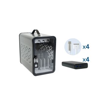 A4USBC2YPBLGN - Jar Systems Adapt4 Usb-C Charging Station With Active Charge Upgrade And Apple Connectors -