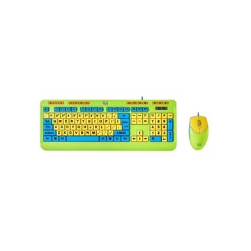 AKB-132DB - Adesso KM Kids Antimicrobial 4X Large Print Multimedia KB & Mouse