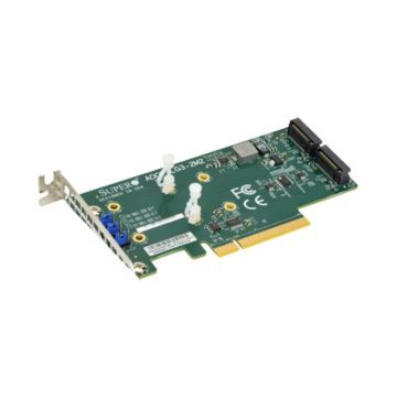 AOC-SLG3-2M2 - Supermicro 2-Slots M.2 PCI-Express 3.0 x4 NVMe Low Profile Expansion Card
