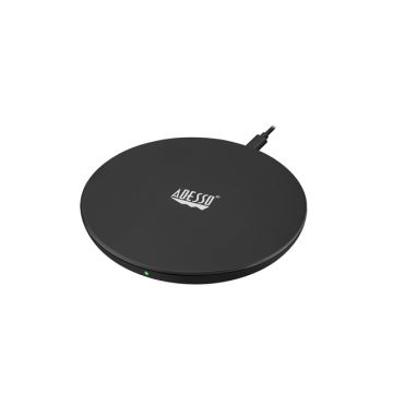 AUH-1010 - Adesso Adesso 10W Max Qi-Certified Wireless Quick Charger, Can Charging Through Case U
