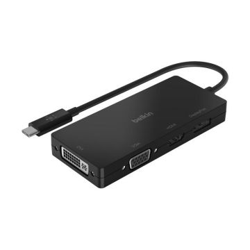 AVC003BK-BL - Belkin Usb-C To Multiport Adapter With Hdmi, Vga, Displayport, And Dvi Ports.