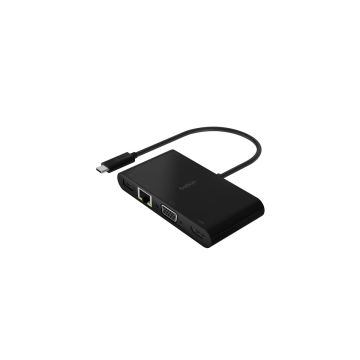 AVC005BTBK - Belkin Adpt,Usbc-Gbe,Hdmi,Vga,Usba,Blk