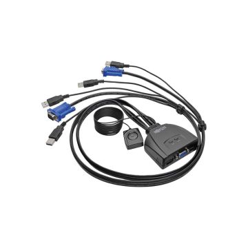 B032-VU2 - Tripp Lite 2-Port Usb / Vga Kvm Switch Cable W/ Audio & Peripheral Sharing