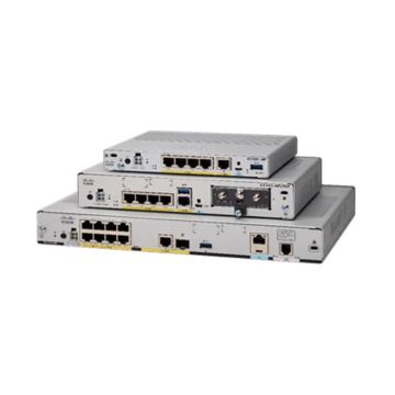 C1111-4P - Cisco 1100 Series 4-Ports 10/100/1000BASE-T Ethernet Rack-mountable Integrated Services Router with 1-Port SFP