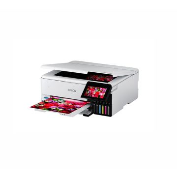 C11CJ20201 - Epson EcoTank Photo ET-8500 5760 x 1440 dpi 12 ppm USB, Ethernet, Wi-Fi Automatic Duplex Printing 4.3-inch Touch Screen LCD Display Desktop SuperTank Color InkJet All-in-One Printer