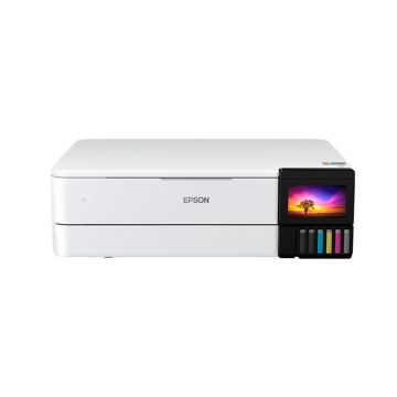 C11CJ21201 - Epson EcoTank Photo ET-8550 5760 x 1440 dpi 12 ppm USB, Ethernet, Wi-Fi Automatic Duplex Printing 4.3-inch Touch Screen LCD Display Desktop Wide-format SuperTank Color InkJet All-in-One Printer