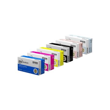 C13S020A9991 - Epson Black Cyan Magenta Yellow Light Cyan Light Magenta (Pack of 6) Ink Cartridge for Discproducer PP-100 PP-100AP and PP-100II