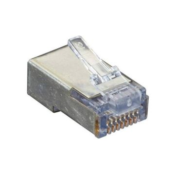 C5EEZSP-25PAK - Black Box Cat5E Ez Rj45 Modular Plug Connector For Round Solid/Stranded Wire - Shielded, T