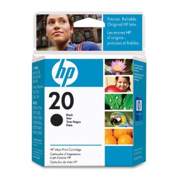 C6614DN - HP 20 Black Ink Cartridge Black Inkjet 500 Page 1 Each Retail