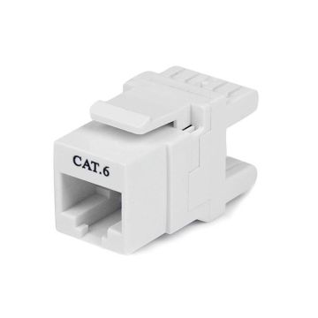 C6KEY110SWH - StarTech CB Cat6 180ø Keystone Jack 110 Type RJ45 Ethernet 