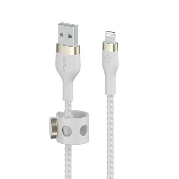 CAA010BT3MWH - Belkin Usb-A To Ltg, Braid Sil, 3M, Wht