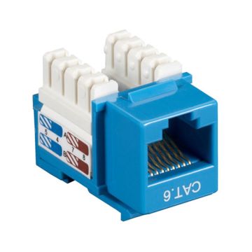 CAT6J-BL - Black Box Cat6 Keystone Jack - Unshielded, Rj45, Blue
