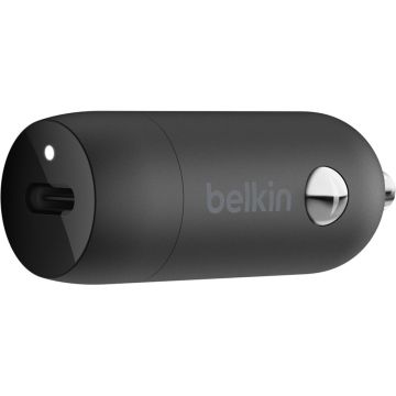 CCA003BT04BK - Belkin 20W Car Cgr W/ Ltg-Usbc Cbl, 4 Blk