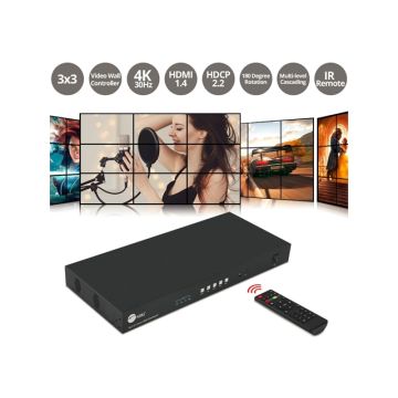 CE-H26F11-S1 - SIIG AC 3x3 4K Video Wall Processor with USB-C DP VGA HDMI Input